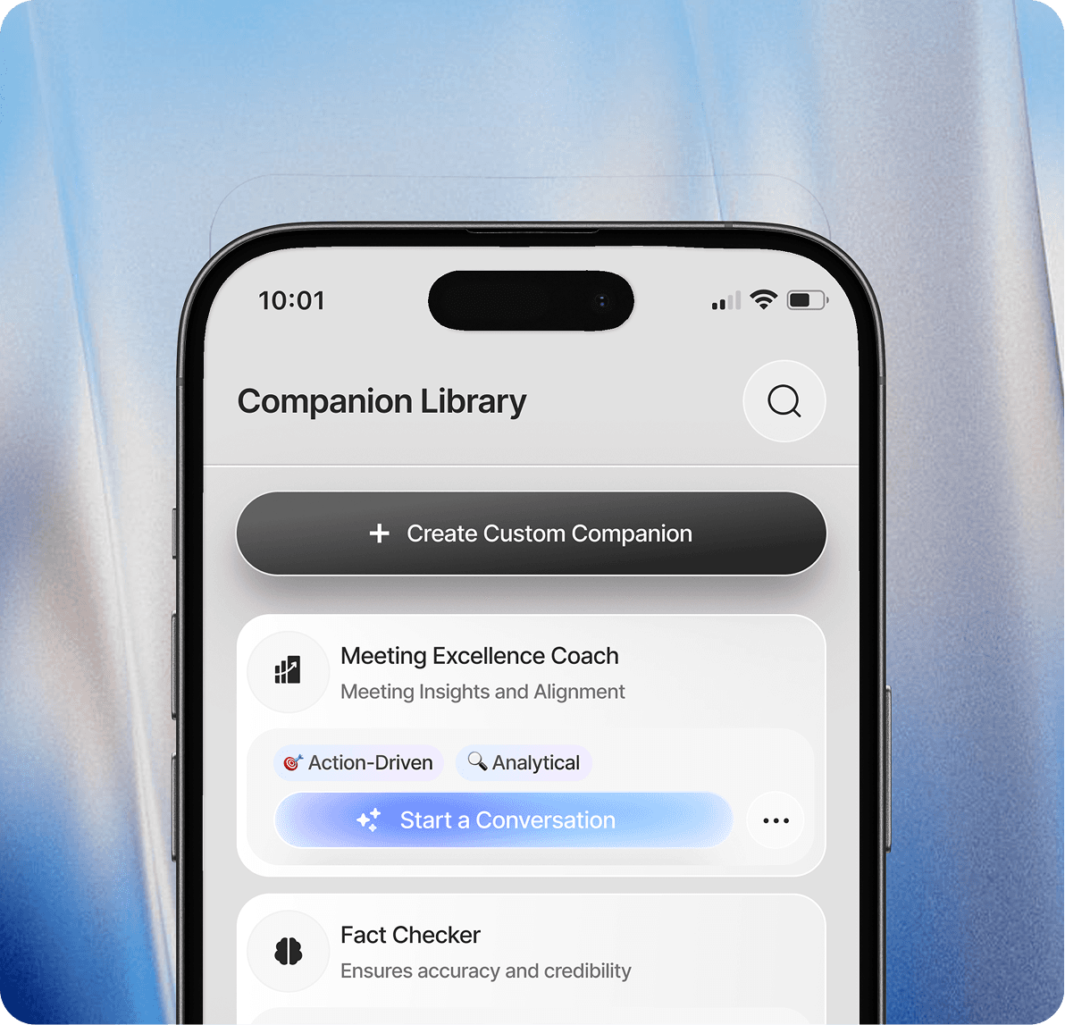 Companion Library screen